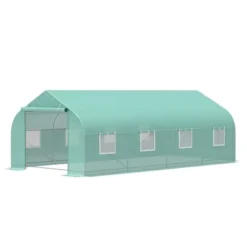 Outsunny 20' X 10' X 7' Tunnel Greenhouse Large Walk-In Warm House Deluxe High GardenHot House With 8 Roll Up Windows & Roll Up Door, Steel Frame -Sunnydaze Store GUEST aaa98e1b f3e2 4b65 9efd aa9a19a7d075