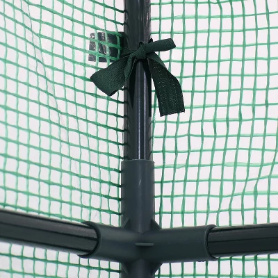 Sunnydaze Decor Sunnydaze Outdoor Portable Growing Rack Petite Deluxe Mini Walk-In Greenhouse With Roll-Up Door - 1 Shelf - Green 9 Sunnydaze Decor Sunnydaze Outdoor Portable Growing Rack Petite Deluxe Mini Walk-In Greenhouse With Roll-Up Door - 1 Shelf - Green - Image 7