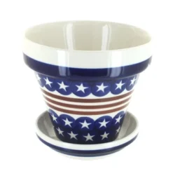 Blue Rose Polish Pottery 890-893 Zaklady Small Flower Pot -Sunnydaze Store GUEST ae30591f e5ea 46d1 ad19 73f5bbc989bc
