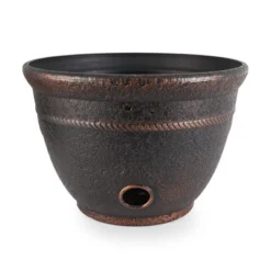 Liberty Garden Banded High Density Resin Hose Holder Pot With Drainage -Sunnydaze Store GUEST b31f5eb0 6215 4e10 8292 1953a6a5e901