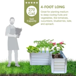LuxenHome L-Shaped Galvanized Metal Raised Garden Bed 19 LuxenHome L-Shaped Galvanized Metal Raised Garden Bed -Sunnydaze Store GUEST b39726ff fc25 465e bf71 2f2b17a32a8d