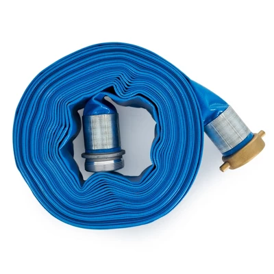 Apache 98138045 2-Inch Diameter 50-Foot Long Reinforced PVC Lay-Flat Discharge Pool Fuel Sump-Pump Hose With Aluminum Short-Shank Connections, Blue 5 Apache 98138045 2-Inch Diameter 50-Foot Long Reinforced PVC Lay-Flat Discharge Pool Fuel Sump-Pump Hose With Aluminum Short-Shank Connections, Blue - Image 3