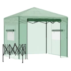 OutsunnyPortable Pop-up Walk-in Greenhouse With Roll-up Door -Sunnydaze Store GUEST b59b348f 09c6 4d99 b32a 036f33f6e6ac