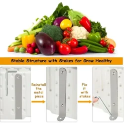 Costway 2 Pcs 48.5'' Raised Garden Bed Square Plant Box Planter Flower Vegetable White -Sunnydaze Store GUEST b7397a6c 3c0c 4464 a0e6 08df65456ae3