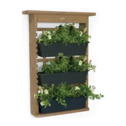 Algreen GardenView Living Wall Hanging Planter For 3 Planters And Roots Organics ROD Hydroponic Gardening Coco Fiber-Based Potting Soil, 1.5 CuFt