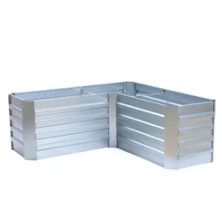 LuxenHome L-Shaped Galvanized Metal Raised Garden Bed 27 LuxenHome L-Shaped Galvanized Metal Raised Garden Bed -Sunnydaze Store GUEST bd167352 10fa 4e58 9f84 076aad2e3946