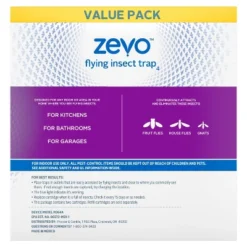 Zevo Indoor Flying Insect Trap Starter Kit For Fruit Flies, Gnats, And House Flies - 4ct -Sunnydaze Store GUEST bdfe61a2 2717 45ad 9d90 9c2b22366251