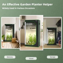 Costway 36''x20''x63'' Mylar Hydroponic Grow Tent W/Observation Window & Floor Tray GrayBlack 14 Costway 36''x20''x63'' Mylar Hydroponic Grow Tent W/Observation Window & Floor Tray GrayBlack -Sunnydaze Store GUEST bed10179 5f37 4115 b788 b0ad8b155fb3