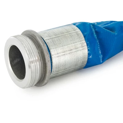 Apache 98138045 2-Inch Diameter 50-Foot Long Reinforced PVC Lay-Flat Discharge Pool Fuel Sump-Pump Hose With Aluminum Short-Shank Connections, Blue 4 Apache 98138045 2-Inch Diameter 50-Foot Long Reinforced PVC Lay-Flat Discharge Pool Fuel Sump-Pump Hose With Aluminum Short-Shank Connections, Blue - Image 2