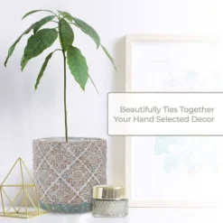 Inspirella 6.3 Inch Timeless Colorful Hand Painted Glazed Ceramic Round Indoor Outdoor Succulent Plant Pots With Drainage Holes And Plugs (2 Pack) -Sunnydaze Store GUEST c0296709 64f5 4bc7 b695 81e5c09045cf