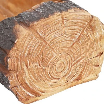 Sunnydaze Decor Sunnydaze Polyresin Decorative Outdoor Raised Rustic Log Planter For Garden, Patio, Deck, Yard, Porch And Balcony - 35" W - Brown 4 Sunnydaze Decor Sunnydaze Polyresin Decorative Outdoor Raised Rustic Log Planter For Garden, Patio, Deck, Yard, Porch And Balcony - 35" W - Brown - Image 2