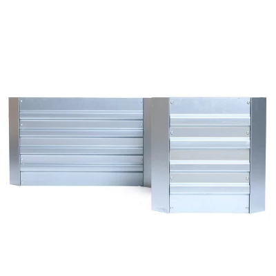 LuxenHome L-Shaped Galvanized Metal Raised Garden Bed 4 LuxenHome L-Shaped Galvanized Metal Raised Garden Bed - Image 2