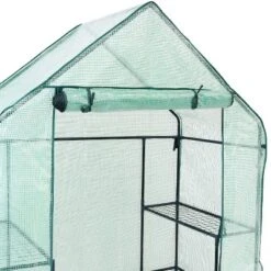 Sunnydaze Decor Sunnydaze Outdoor Portable Tiered Growing Rack Deluxe Walk-In Greenhouse With Roll-Up Door - 4 Shelves - Green -Sunnydaze Store GUEST c4338a25 d1eb 4ea3 8410 bf469273cff4