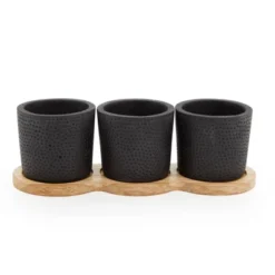 Farmlyn Creek 4 Piece Set Round Black Cement Planter Indoor Outdoor With Modern Wood Base, 8.8 X 3.15 X 2.67 In 13 Farmlyn Creek 4 Piece Set Round Black Cement Planter Indoor Outdoor With Modern Wood Base, 8.8 X 3.15 X 2.67 In -Sunnydaze Store GUEST c4a2faa4 3b7a 4bf1 a553 16ba56187f62