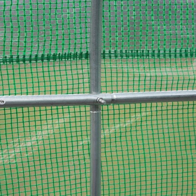 Outsunny 12' X 10' X 7' Outdoor Walk-In Tunnel Greenhouse Hot House With Roll-up Windows, Zippered Door, PE Cover, Green 6 Outsunny 12' X 10' X 7' Outdoor Walk-In Tunnel Greenhouse Hot House With Roll-up Windows, Zippered Door, PE Cover, Green - Image 4