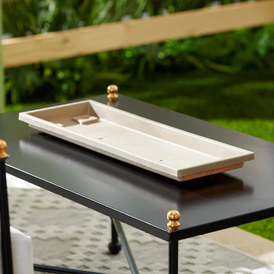 HC Companies SVN24000A34 Farmhouse Venetian 23.5 Inch Rectangular Durable Plastic Flower Box Plant Saucer Drip Tray, Sandstone Tan 3 HC Companies SVN24000A34 Farmhouse Venetian 23.5 Inch Rectangular Durable Plastic Flower Box Plant Saucer Drip Tray, Sandstone Tan