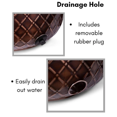 BirdRock Home Decorative Water Hose Pot - Copper - Drainage Hole - Group 4 BirdRock Home Decorative Water Hose Pot - Copper - Drainage Hole - Group - Image 2