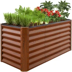 Best Choice Products 4x2x2ft Outdoor Metal Raised Garden Bed, Planter Box For Vegetables, Flowers, Herbs -Sunnydaze Store GUEST cf027d5b e464 4e13 8641 cbf78afdaf31