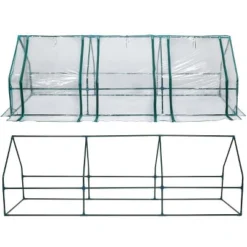 Aoodor 9 Ft. X 3 Ft. X 3 Ft. Mini Outdoor Greenhouse Three Zipped Doors -Sunnydaze Store GUEST d02f6ccf 87a4 4f82 a124 00648c4c10ba