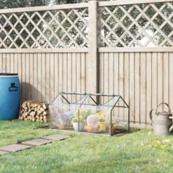 Outsunny Outdoor 3.9' X 2' X 2' Portable Mini Greenhouse, Small Greenhouse With PVC Cover, Roll-up Zippered Windows For Indoor, Outdoor Garden, Clear -Sunnydaze Store GUEST d09d33bb 823b 42fe 842c 04aa287d8717