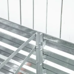 Outsunny Raised Garden Bed, Galvanized Elevated Planter Box With 2 Trellis Tomato Cages, Reinforcing Rods, 4' X 3' X 2', Silver -Sunnydaze Store GUEST da13e355 2357 48e7 bb07 21d960578519