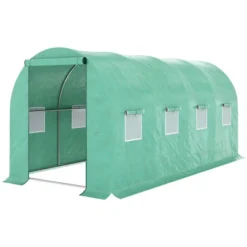 Outsunny Walk-in Tunnel Greenhouse With High-Quality Transparent PE Cover, Zipper Doors, & Windows Green 15 Outsunny Walk-in Tunnel Greenhouse With High-Quality Transparent PE Cover, Zipper Doors, & Windows Green -Sunnydaze Store GUEST df7c324d 3eac 4ae8 b7c8 e0cc7986cbe8