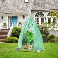 Costway 5.5'x 5.5'x 6' Portable Mini Garden Greenhouse With Window & Roll-up Zippered Door 16 Costway 5.5'x 5.5'x 6' Portable Mini Garden Greenhouse With Window & Roll-up Zippered Door -Sunnydaze Store GUEST e055401c 0974 4071 b602 b1da98779109