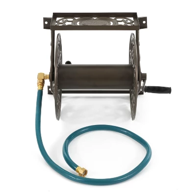 Liberty Garden LBG-708 125 Ft Decorative Steel Wall Mounted Hose Reel, Bronze (2 Pack) 4 Liberty Garden LBG-708 125 Ft Decorative Steel Wall Mounted Hose Reel, Bronze (2 Pack) - Image 2