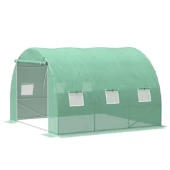 Outsunny Walk-in Tunnel Greenhouse With High-Quality Transparent PE Cover, Zipper Doors, & Windows Green 11 Outsunny Walk-in Tunnel Greenhouse With High-Quality Transparent PE Cover, Zipper Doors, & Windows Green -Sunnydaze Store GUEST e4c6e3fd ff45 4d3b 9032 5114a8f1dfc4