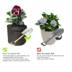 MPM 5-Gallon Plant Grow Bags 5-Pack Heavy Duty Thickened Non-Woven Aeration Planting Fabric Pot Container For Garden And Planting, Black -Sunnydaze Store GUEST e53160cc 375e 48b1 a78f 8ae2ee36e76d