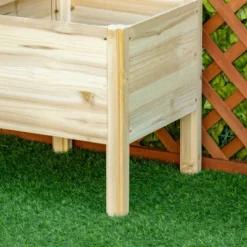 Outsunny 49'' X 18'' X 43'' 3-Tier Raised Garden Bed W/ Storage Shelf, Wood Raised Garden Boxes, Freestanding Wooden Plant Stand -Sunnydaze Store GUEST e65d4e64 dd08 49a1 9eef aa64df467636