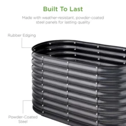 Best Choice Products 4x2x2ft Outdoor Raised Metal Oval Garden Bed, Planter Box For Vegetables, Flowers - Charcoal 11 Best Choice Products 4x2x2ft Outdoor Raised Metal Oval Garden Bed, Planter Box For Vegetables, Flowers - Charcoal -Sunnydaze Store GUEST e8bb7f0f a933 49ae 8249 54164da6fad3
