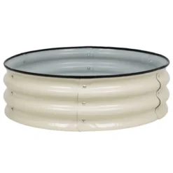 Aoodor Metal Raised Garden Bed 30" Round, Galvanized Outdoor Garden Planter Box For Vegetable Flower Herb -Sunnydaze Store GUEST f345d856 45d0 49a1 b244 4ce861c12116