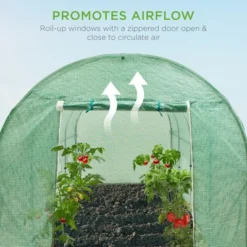 Best Choice Products 15x7x7ft Walk-In Greenhouse Tunnel, Garden Accessory Tent W/ 8 Roll-Up Windows, Zippered Door 9 Best Choice Products 15x7x7ft Walk-In Greenhouse Tunnel, Garden Accessory Tent W/ 8 Roll-Up Windows, Zippered Door -Sunnydaze Store GUEST f65e6754 1773 45b6 8c86 b74bc9434177