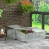 Outsunny Aluminum Cold Frame Greenhouse, Portable Mini Greenhouse With Independent Opening Tops For Flowers, Vegetables, Herbs, 47" X 39" X 16" -Sunnydaze Store GUEST f87f1409 5e3a 49fb 8752 8694dfe98bcc