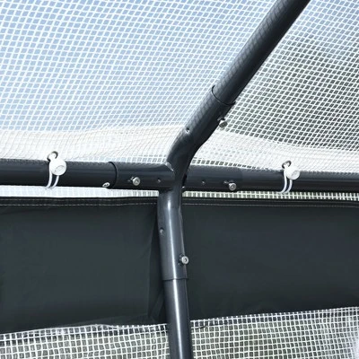 Outsunny Outdoor Walk-In Tunnel Greenhouse Garden Warm Hot House With Roll Up Windows, Zippered Door, & Weather Cover 7 Outsunny Outdoor Walk-In Tunnel Greenhouse Garden Warm Hot House With Roll Up Windows, Zippered Door, & Weather Cover - Image 5