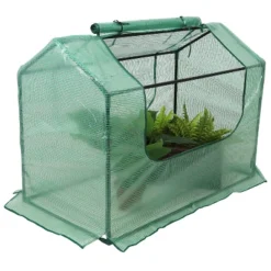 Sunnydaze Decor Sunnydaze Mini Greenhouse With 2 Zippered Side Doors - Green -Sunnydaze Store GUEST fa8315fb 7c1c 411d b8b3 776e3cafdcba