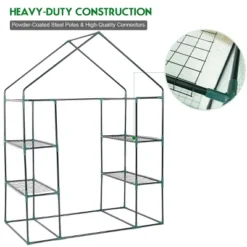 Costway Portable Mini Walk In Outdoor 4 Tier 8 Shelves Greenhouse -Sunnydaze Store GUEST fc549e13 10aa 4dc2 96b5 4b7cab31ab2a